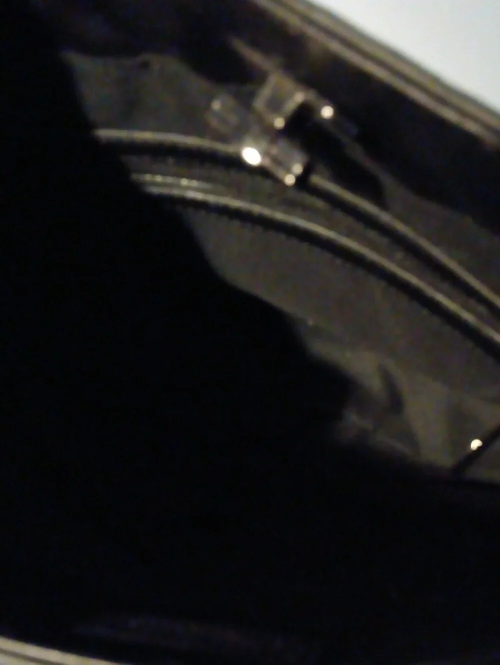 Black Quilted Tote with Pewter Pyramid Studs and Chain Straps By Inzi